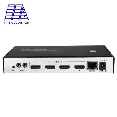 China HD /SD Video To IP Stream Iptv Live Streaming Broadcast H.264 HD Free Shipping hdmi 4 Channels Video Encoder for sale