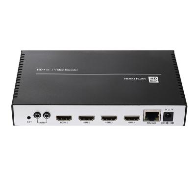 China Hotel iptv solution H265 4 Channel HDMI to RSTP Converter, HDMI TS Encoder in Webpage Video Streaming for sale