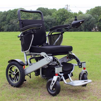 China Hot Selling Aluminum Alloy Aluminum Alloy Electronic Wheelchair Folding Electric Remote Control Wheelchair for sale