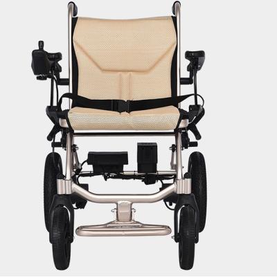 China Folding Electronic Folding Wheelchairs Electric Wheelchair Portable Light Weight Smart Electromagnetic Brake For Adults for sale