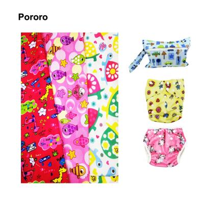 China Waterproof Customized Waterproof 100% Polyester Printed Pul Fabric For Diapers for sale