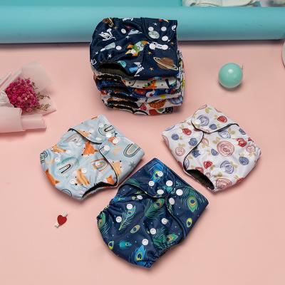 China Factory Wholesale Newborn Baby Cloth Diapers Printed Reusable Adjustable Cloth Diapers for sale