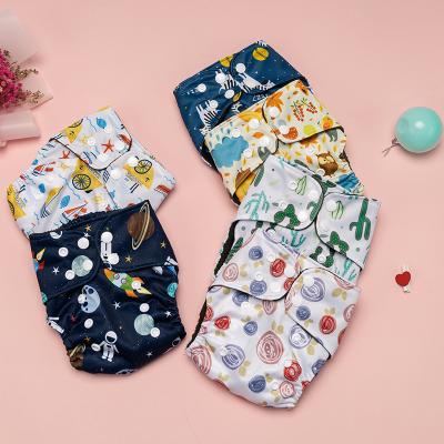 China Printed Ready To Ship Newborn Bamboo Cloth Baby Charcoal Washable And Reusable Diapers for sale