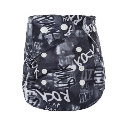 China New printed diapers for babies reusable single row PUL printed washable cloth diaper china factory prices for sale