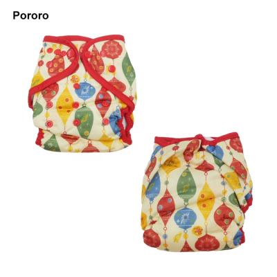 China Printed Pororo AIO Cloth Diaper Baby Use Eco Friendly Quick Dry Washable Organic Diapers for sale