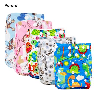 China Pororo Cloth Diaper AIO Cloth Diaper China Wholesale Supplier Printed Waterproof Baby Use Adjustable for sale