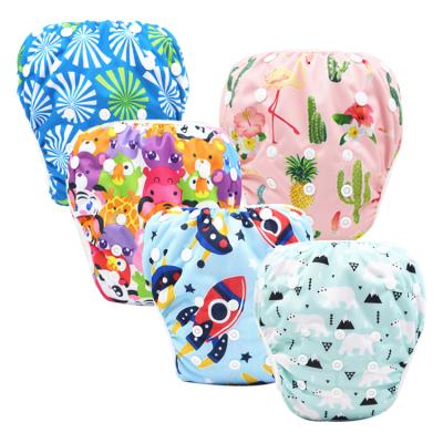 China Wholesale Waterproof Swimming Diapers Factory Price Baby Swimwear Printed Cloth Diapers for sale