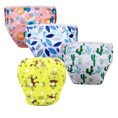 China Cartoon Pattern Printed Reusable Swimming Diaper Waterproof Swimming Diapers For Babies for sale