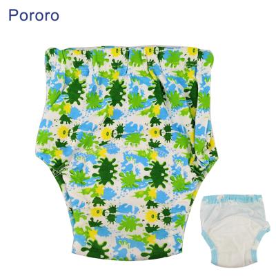 China Printed Baby Training Pants For Girls And Boys Suit For 5-15kg Baby Breathable Diaper Pants With Inserts for sale