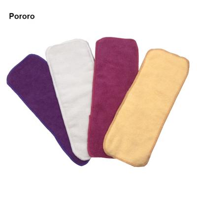 China Wholesale Cheap Plain Weave 2 Or 3 Baby Cloth Reusable Colorful Absorbent Material Diaper Microfiber Inserts for sale