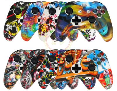 China Newfind Non-slip Water Transfer Printing Silicone Rubber Skin Cover for xbox one controller for sale