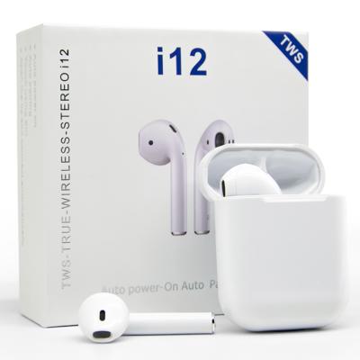 China High quality wireless earphone tws BT5.0 I12 earbuds with MIC for iphone/PC/Android for sale