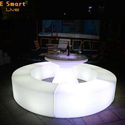 China modern portable outdoor led bar table led coffee table led furniture led table led chairs set led bar furniture for sale