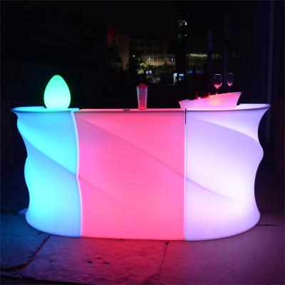 China Modern Modern Plastic Light Led Bar Furniture Tables And Chairs Sofa For Outdoor Event Led Bar Counter for sale