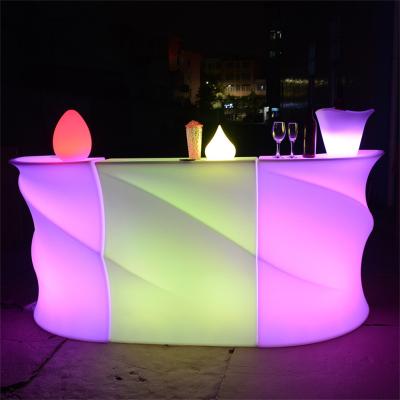 China Modern Night Club Cafe Light Led Bar Furniture Tables And Chairs Sofas Led Bar Counter for sale