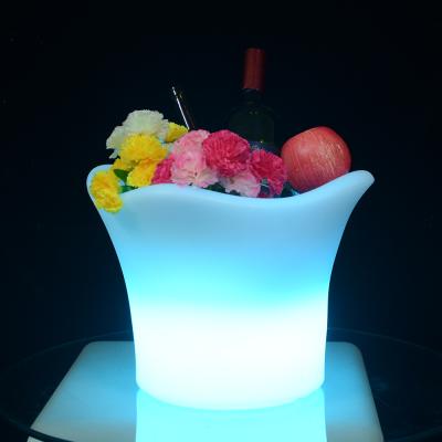 China Wine+food+cans LED Ice Bucket Luminous Ice Bucket Square LED Light Ice Bucket Led Plastic Overhead Pots for sale