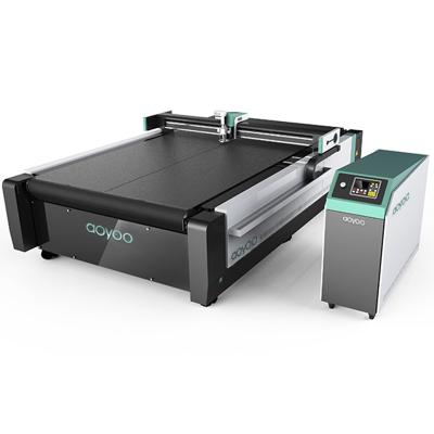 China Garment Shops AOYOO Automatic Cloth Leather Composite Material Sample CNC Cutter Christmas Carnival for sale