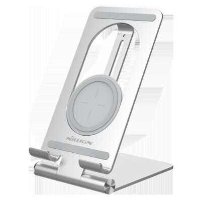 China Mobile Phone Metal Charging Folding Tablets Stand Fast Wireless Charging Stand for sale