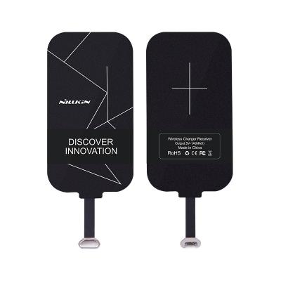 China Plastic Small And Portable Nillkin Mobile Phone Qi Wireless Charging Receiver Wireless Charger Small Receiver For Android Cellphones for sale