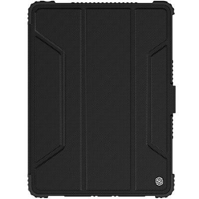 China Nillkin Auto-wake Built-in Magnet PU Leather Black Leather Case and Sleep Flip Cover for iPad Air 2019 for sale