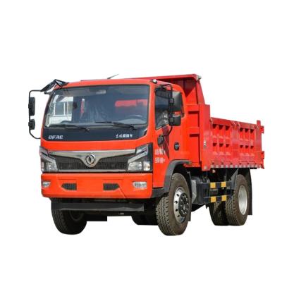 China Original dongfeng 4x2 6 wheeler single cabin 3 seats loading 6 to 10 tons 10 speed manual dump tipper diesel light duty truck < 4L for sale