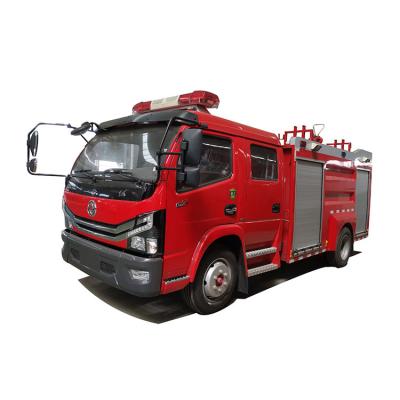 China Stainess steel 7055x2200x3100mm Euro VI row 165hp diesel Dongfeng double cabin foam 1.5 ton 3.5 ton water tank fire truck for sale