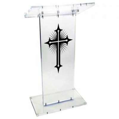 China Modern Modern Acrylic Smart Podium Lectern Lecture School Church Acrylic Lectern for sale