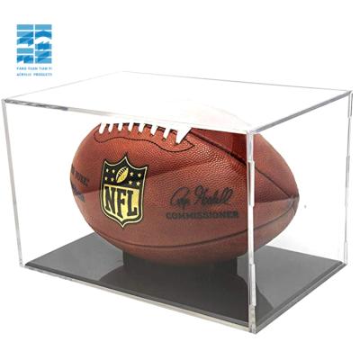 China Clear Black Base Acrylic Soccer Football Display Case Showcase for sale