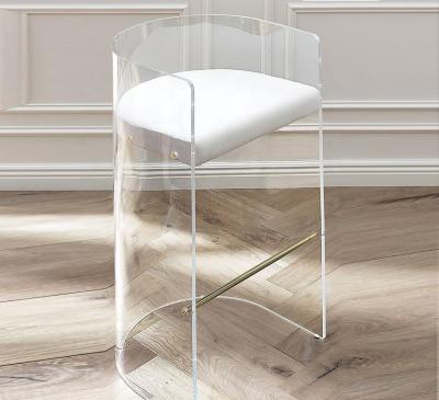 China Modern Clear Acrylic High Bar Chair Lucite Stools Stools Modern Acrylic Bar Stool for sale