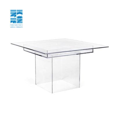 China Modern clear decorate acrylic bridal table acrylic wedding table sweetheart acrylic table F-346 for sale