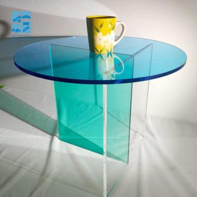 China Fashion Colorful Fancy Around Living Room Acrylic Table Acrylic Coffee Table for sale