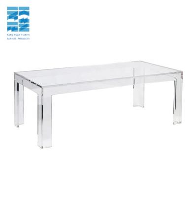 China Modern Clear Acrylic Coffee Table Dining Table Lucite Acrylic Table for sale