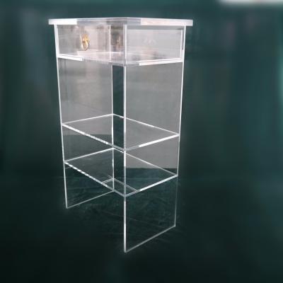 China Nightstand Clear Acrylic Bedroom Furniture Transparent Nightstand With Drawer Acrylic Console Table for sale