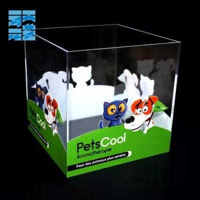 China Printing Show Customized Acrylic Box 5 Sided Acrylic Boxes for sale