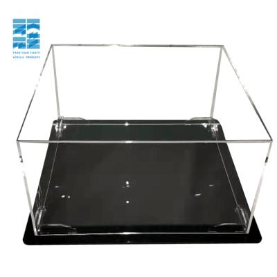 China Acrylic box for chocolate candy high quality acrylic box transparent acrylic cake box with black base acrylic box for cake for sale