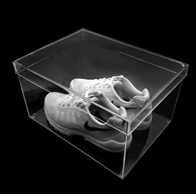 China Luxury Clear Acrylic Sneaker Box Acrylic Display Shoe Box for sale