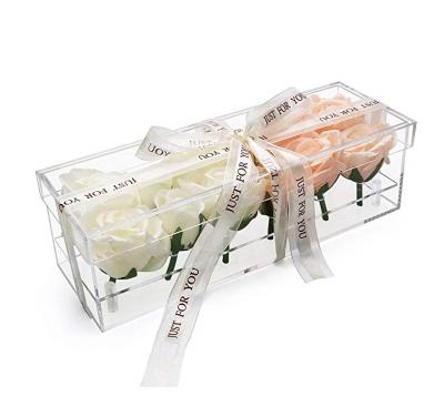 China Mordern Modern and Beautiful Clear Acrylic Preserved Rose Box or Acrylic Flower Box for sale