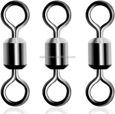 China Stainless Steel +Brass TOPIND 2000Pcs 4 Swivel Fishing Swivel 14 Connector Bearing Barrel With Nickel for sale