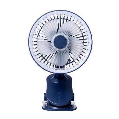 China Night Light Factory Wholesale Free Sample Mini Portable Rechargeable Battery USB Led Table 360 ​​Rotating Table Clip Fan for sale