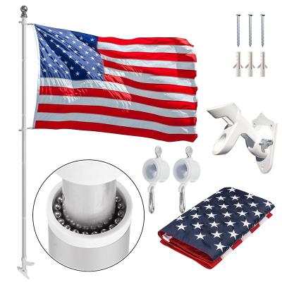 China For House CYDISPLAY 6FT Aluminum Outdoor Ribbon Flagpole Non-tangle Rotatable Flag Pole Kit With 3*5ft Flag for sale