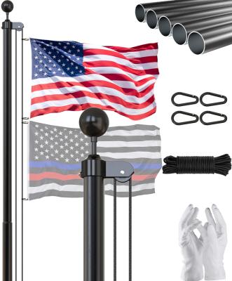 China For CYDISPLAY 25FT Residential Wholesale Aluminum Adjustable Flag Pole Heavy Duty Flag Pole For House for sale