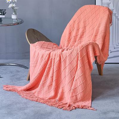 China China Antistatic Design Wholesale Knitted Throw Sheet Modern Multi Colors Hand Knitted Sheeting for sale