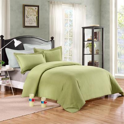 China PORTABLE Hot Sale Hotel Duvet Cover Set Green Soft Microfiber Duvet Cover Set for sale