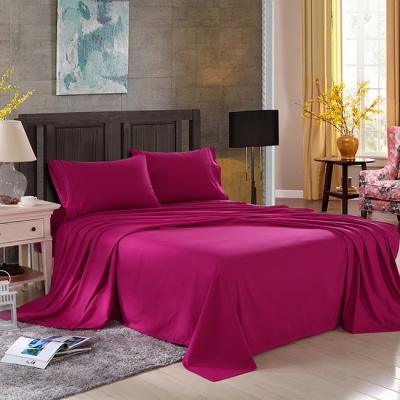 China Good Quality PORTABLE Bedroom Covers Solid Color Designs Bedding Sheet Sets for sale