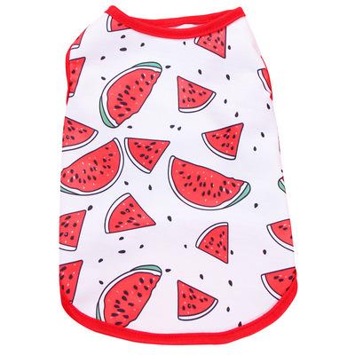 China Cheap Viable Luxury Cute Pet Cartoon Avocado Print Cartoon Avocado Summer Fashion Clothes Matching Shirt For Girl Boy Dog for sale