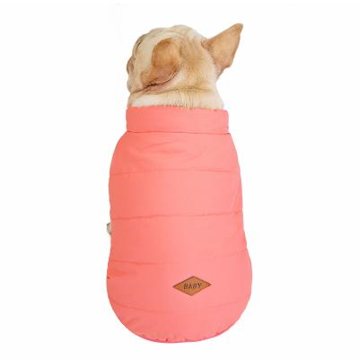 China Small Pet Viable Warm Sale Amazon Puppy/Cat Winter Cotton Vest Model Dog Clothes New for sale