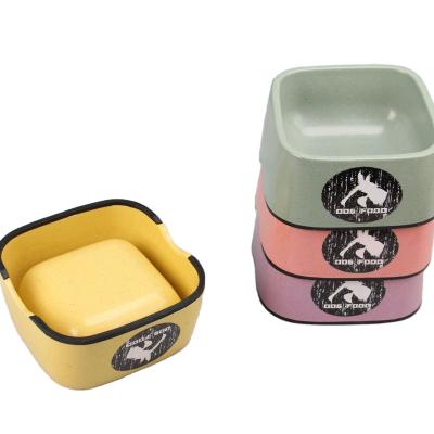 China Cute Bamboo Feeder Stocked Pet Food Drink Water Non Slip Eco-friendly Natural Healthy Cat Dog Bowls for sale