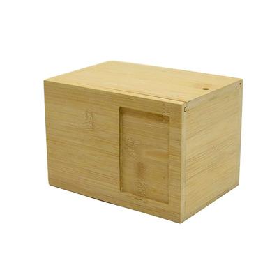 China Viable Ready To Ship Personalized Biodegradable Wooden Cube Photo Frame Caskets Family Pet Scattering Wooden Urn Urns For Dogs Ashes for sale