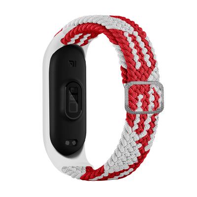 China Clothing Accessories Wristband For MI Band 6 Strap Elastic Nylon Braided Miband 4 Miband 5 Correa Wristband For Xiaomi MI Band 4 Strap 3 5 6 for sale