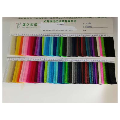 China Free Color Elastic American Map Ribbon Edge Weave Edge Weave Sample Card Color Bag Nylon Shoulder Strap for sale